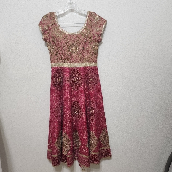 Anthropology Varun Bahl Boho Sequin Embroidered Fit & Flare Dress Size S - Picture 7 of 13